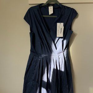 Maxmara Navy Satin Dress Size 10 - Never worn